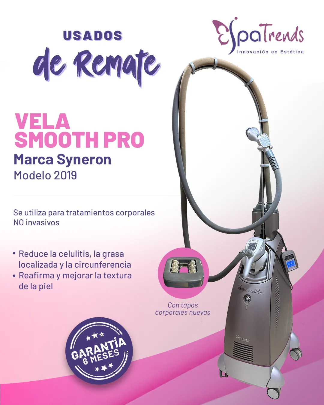 Vela Smoth Pro de Syneron, modelo 2019, impecable