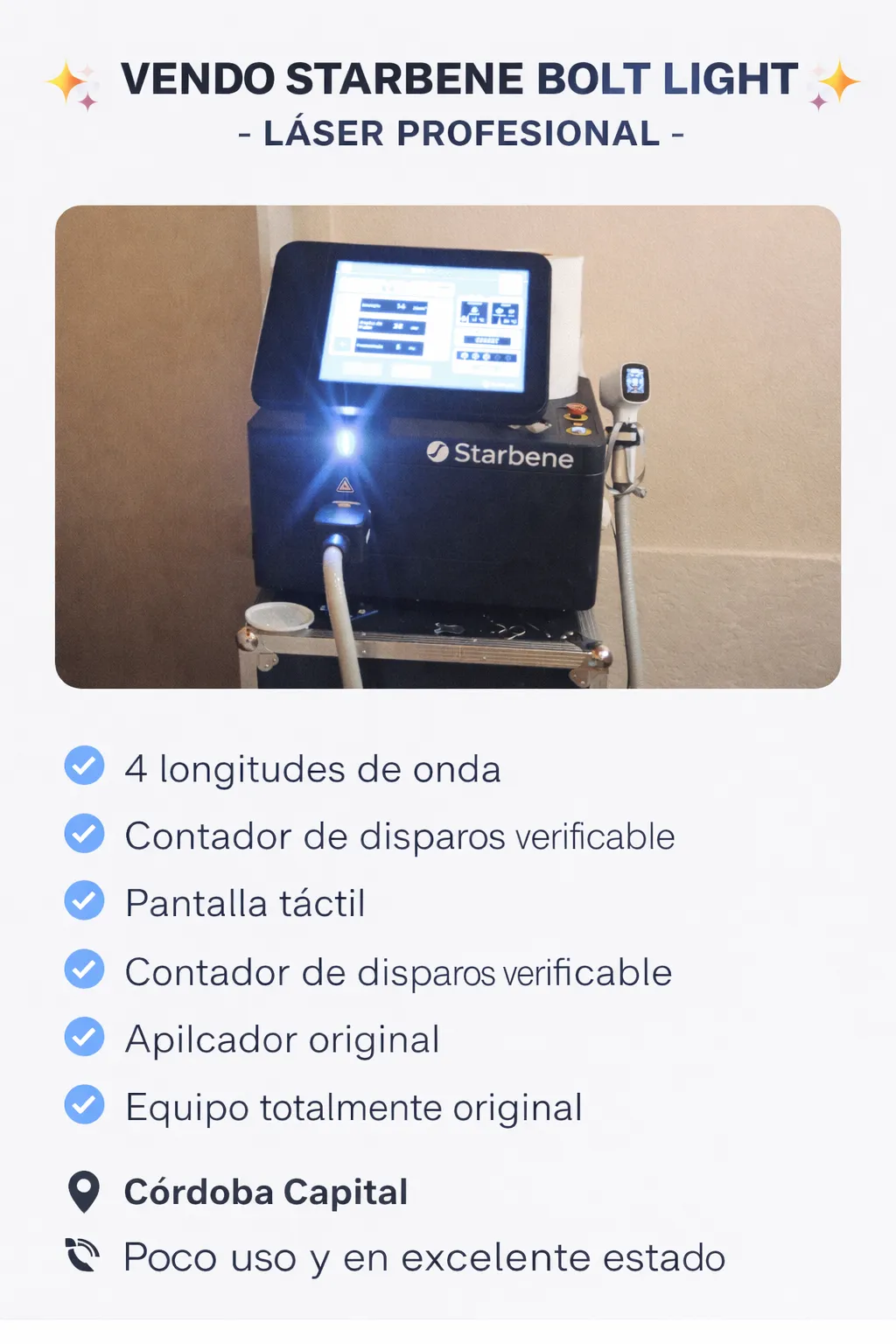 Equipo depilación definitiva