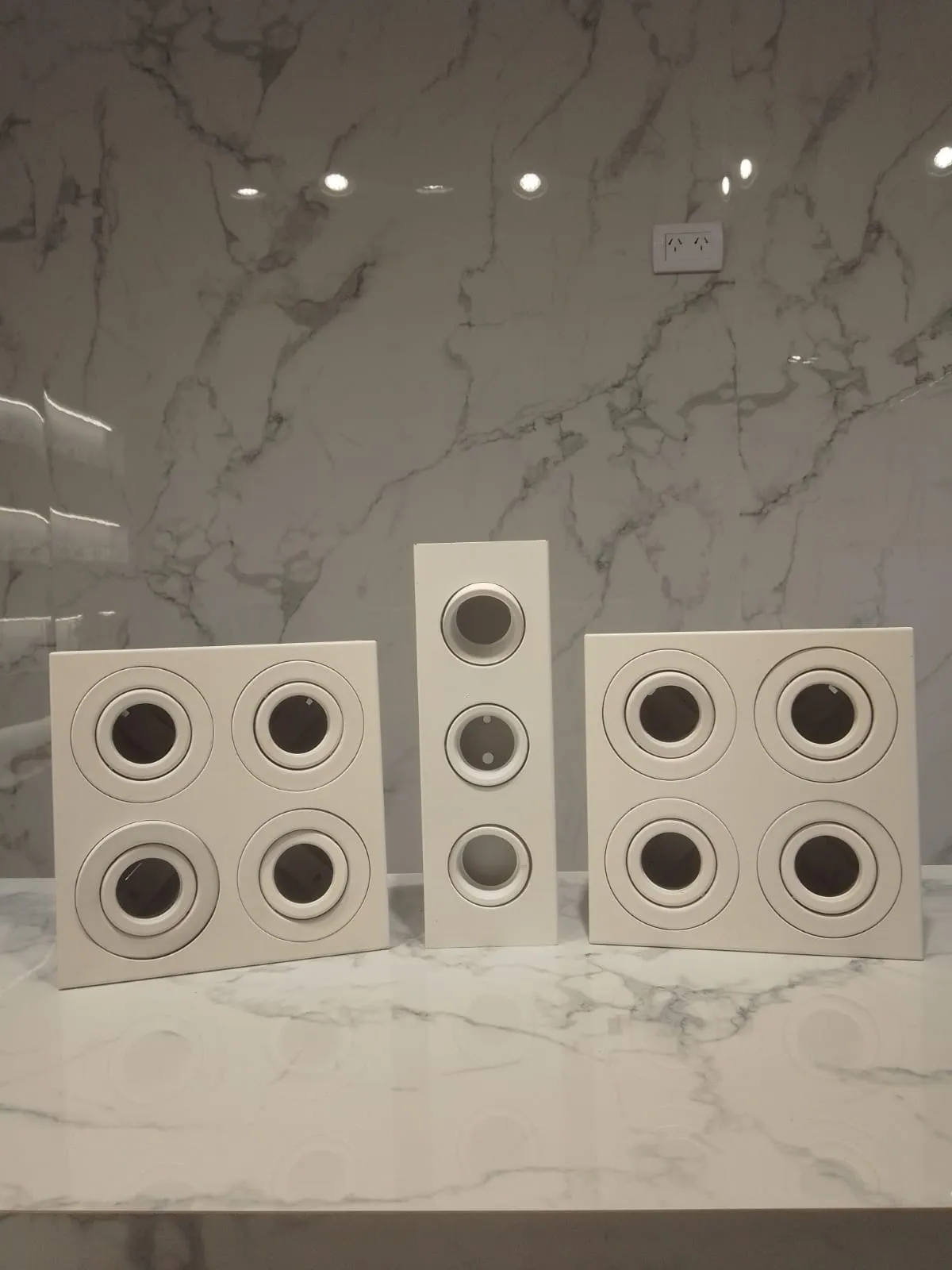 Pack de Luminarias decorativas blancas con luces orientables