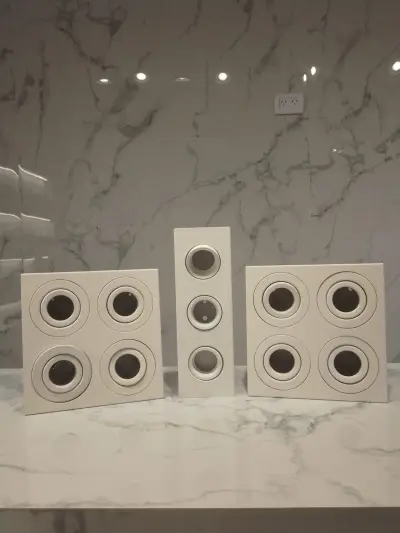 Pack de Luminarias decorativas blancas con luces orientables